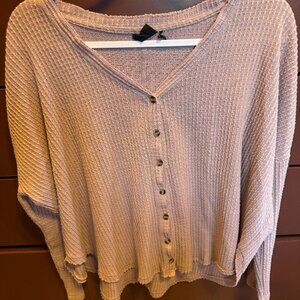 Urban Outfitters Lilac Waffle Knit Shirt Size Small